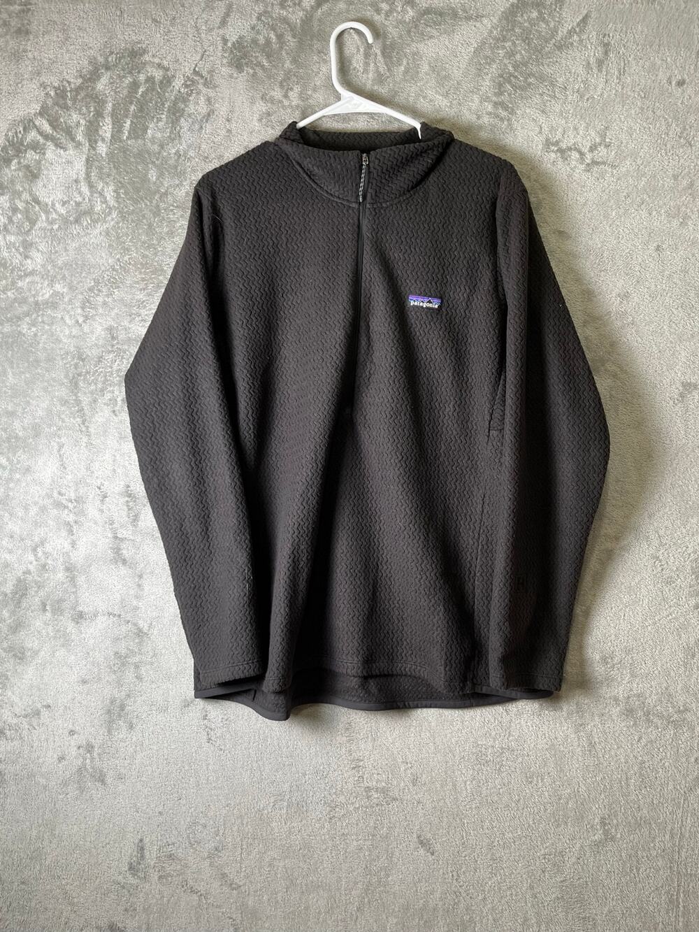 Patagonia R1 Air Zip Neck Pullover Fleece‎ Black Polartec Hiking Women's XXL